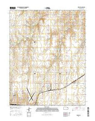 Wright Kansas Current topographic map, 1:24000 scale, 7.5 X 7.5 Minute, Year 2016