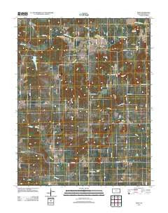 Xenia Kansas Historical topographic map, 1:24000 scale, 7.5 X 7.5 Minute, Year 2012