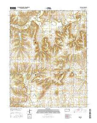 Xenia Kansas Current topographic map, 1:24000 scale, 7.5 X 7.5 Minute, Year 2015