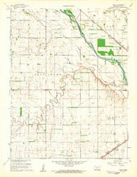 Yaggy Kansas Historical topographic map, 1:24000 scale, 7.5 X 7.5 Minute, Year 1960