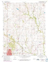 Yates Center Kansas Historical topographic map, 1:24000 scale, 7.5 X 7.5 Minute, Year 1969