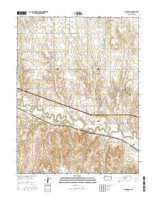 Yocemento Kansas Current topographic map, 1:24000 scale, 7.5 X 7.5 Minute, Year 2016