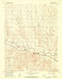 Yocemento Kansas Historical topographic map, 1:24000 scale, 7.5 X 7.5 Minute, Year 1961