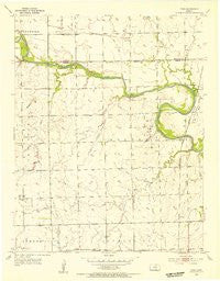 Zyba Kansas Historical topographic map, 1:24000 scale, 7.5 X 7.5 Minute, Year 1955