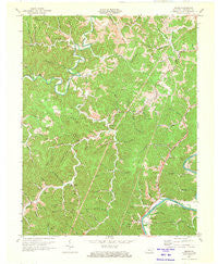 Adams Kentucky Historical topographic map, 1:24000 scale, 7.5 X 7.5 Minute, Year 1971