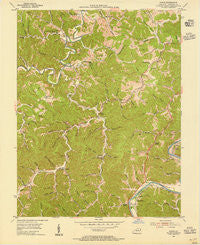 Adams Kentucky Historical topographic map, 1:24000 scale, 7.5 X 7.5 Minute, Year 1953