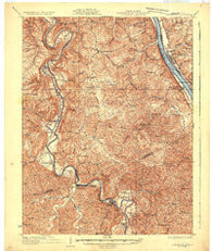 Alexandria Kentucky Historical topographic map, 1:62500 scale, 15 X 15 Minute, Year 1936