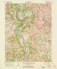 Alexandria Kentucky Historical topographic map, 1:24000 scale, 7.5 X 7.5 Minute, Year 1961