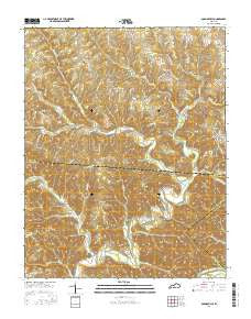 Amandaville Kentucky Current topographic map, 1:24000 scale, 7.5 X 7.5 Minute, Year 2016