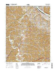 Ashland Kentucky Current topographic map, 1:24000 scale, 7.5 X 7.5 Minute, Year 2016