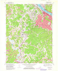 Ashland Kentucky Historical topographic map, 1:24000 scale, 7.5 X 7.5 Minute, Year 1968