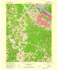 Ashland Kentucky Historical topographic map, 1:24000 scale, 7.5 X 7.5 Minute, Year 1958