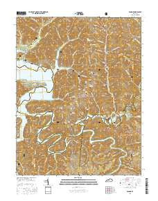 Bangor Kentucky Current topographic map, 1:24000 scale, 7.5 X 7.5 Minute, Year 2016