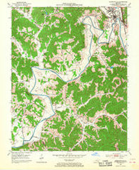 Barbourville Kentucky Historical topographic map, 1:24000 scale, 7.5 X 7.5 Minute, Year 1952
