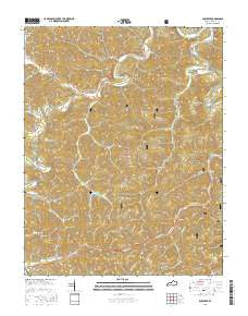 Barcreek Kentucky Current topographic map, 1:24000 scale, 7.5 X 7.5 Minute, Year 2016