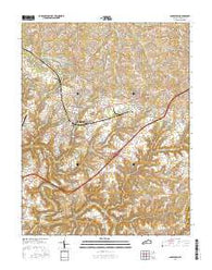 Bardstown Kentucky Current topographic map, 1:24000 scale, 7.5 X 7.5 Minute, Year 2016