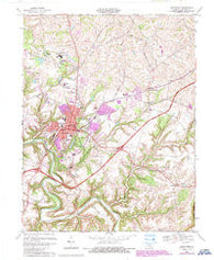 Bardstown Kentucky Historical topographic map, 1:24000 scale, 7.5 X 7.5 Minute, Year 1967