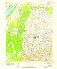 Barlow Kentucky Historical topographic map, 1:24000 scale, 7.5 X 7.5 Minute, Year 1954