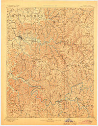 Beattyville Kentucky Historical topographic map, 1:125000 scale, 30 X 30 Minute, Year 1892
