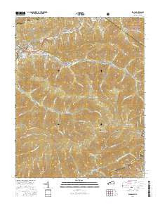Benham Kentucky Current topographic map, 1:24000 scale, 7.5 X 7.5 Minute, Year 2016