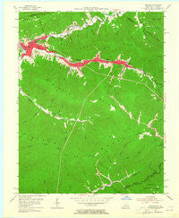 Benham Kentucky Historical topographic map, 1:24000 scale, 7.5 X 7.5 Minute, Year 1954