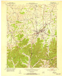 Berea Kentucky Historical topographic map, 1:24000 scale, 7.5 X 7.5 Minute, Year 1952