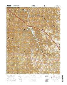 Bernstadt Kentucky Current topographic map, 1:24000 scale, 7.5 X 7.5 Minute, Year 2016