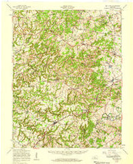 Big Clifty Kentucky Historical topographic map, 1:62500 scale, 15 X 15 Minute, Year 1949