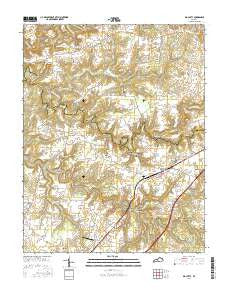 Big Clifty Kentucky Current topographic map, 1:24000 scale, 7.5 X 7.5 Minute, Year 2016