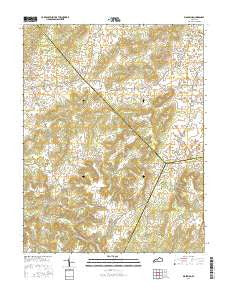 Big Spring Kentucky Current topographic map, 1:24000 scale, 7.5 X 7.5 Minute, Year 2016