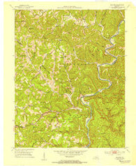 Billows Kentucky Historical topographic map, 1:24000 scale, 7.5 X 7.5 Minute, Year 1952
