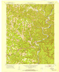 Billows Kentucky Historical topographic map, 1:24000 scale, 7.5 X 7.5 Minute, Year 1952