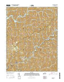 Blackey Kentucky Current topographic map, 1:24000 scale, 7.5 X 7.5 Minute, Year 2016