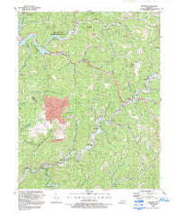 Blackey Kentucky Historical topographic map, 1:24000 scale, 7.5 X 7.5 Minute, Year 1992