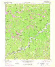 Blackey Kentucky Historical topographic map, 1:24000 scale, 7.5 X 7.5 Minute, Year 1954