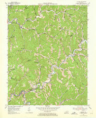 Blackey Kentucky Historical topographic map, 1:24000 scale, 7.5 X 7.5 Minute, Year 1954