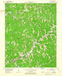 Blackey Kentucky Historical topographic map, 1:24000 scale, 7.5 X 7.5 Minute, Year 1954