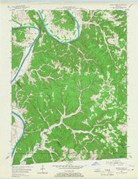 Blacks Ferry Kentucky Historical topographic map, 1:24000 scale, 7.5 X 7.5 Minute, Year 1954