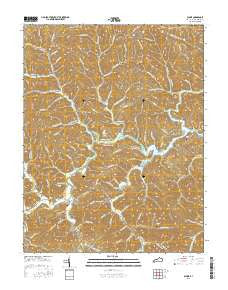 Blaine Kentucky Current topographic map, 1:24000 scale, 7.5 X 7.5 Minute, Year 2016