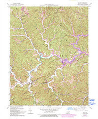 Blaine Kentucky Historical topographic map, 1:24000 scale, 7.5 X 7.5 Minute, Year 1953