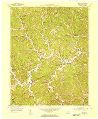 Blaine Kentucky Historical topographic map, 1:24000 scale, 7.5 X 7.5 Minute, Year 1953