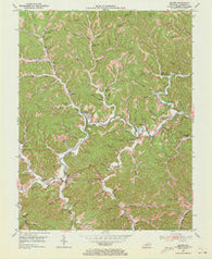Blaine Kentucky Historical topographic map, 1:24000 scale, 7.5 X 7.5 Minute, Year 1953