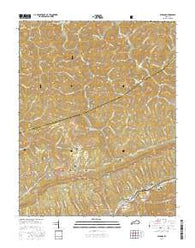 Bledsoe Kentucky Current topographic map, 1:24000 scale, 7.5 X 7.5 Minute, Year 2016