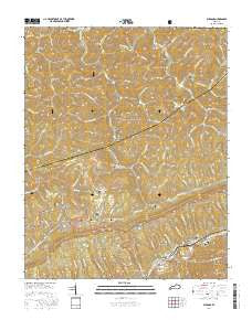 Bledsoe Kentucky Current topographic map, 1:24000 scale, 7.5 X 7.5 Minute, Year 2016