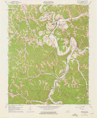 Booneville Kentucky Historical topographic map, 1:24000 scale, 7.5 X 7.5 Minute, Year 1961