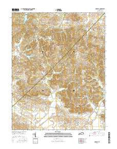 Bordley Kentucky Current topographic map, 1:24000 scale, 7.5 X 7.5 Minute, Year 2016