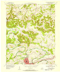 Bowling Green North Kentucky Historical topographic map, 1:24000 scale, 7.5 X 7.5 Minute, Year 1954
