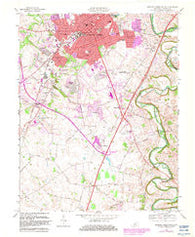 Bowling Green South Kentucky Historical topographic map, 1:24000 scale, 7.5 X 7.5 Minute, Year 1968