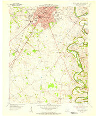 Bowling Green South Kentucky Historical topographic map, 1:24000 scale, 7.5 X 7.5 Minute, Year 1954