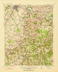 Bowling Green Kentucky Historical topographic map, 1:62500 scale, 15 X 15 Minute, Year 1921